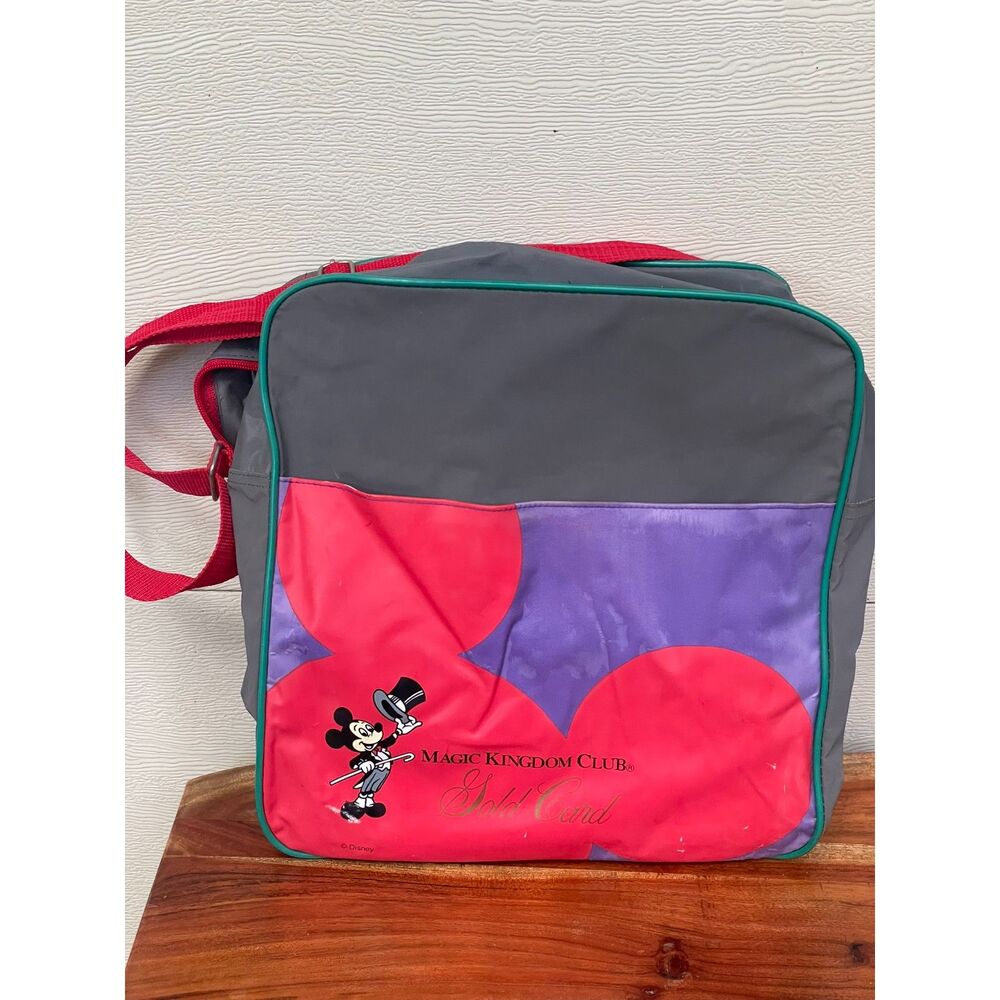 Vintage 90s Disney Magic Kingdom Club Gold Card Messenger Travel Bag MickeyMouse